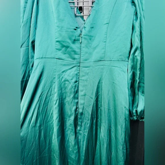 New Lavetir Women's Dress Sheath/Column V-Neck Long Sleeves Formal Green Size 6 - Picture 5 of 11